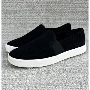 VINCE Blair Slip-On Perforated Black Suede Sneaker Women’s Size 8 US